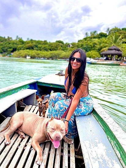 Patrícia, Big, and Pipoca.