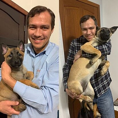 Glock and Josué, the dad.
