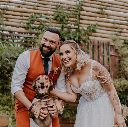 Tequila at her pawrents’ wedding.
