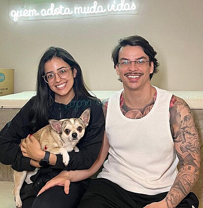 The day Barto was adopted from the shelter.