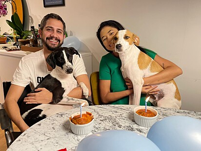 Thaís, Felipe, Cazé, and Talento.