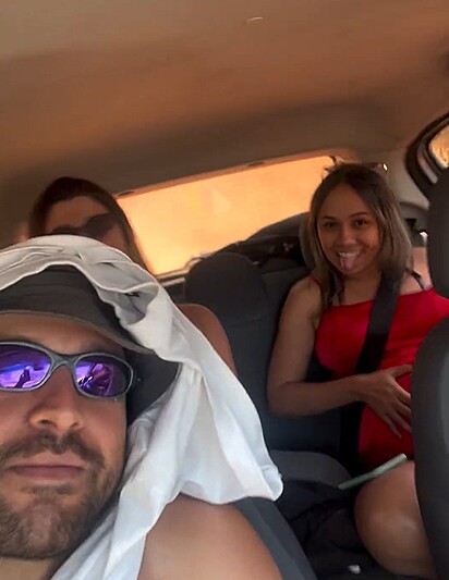 Charles with his friends.